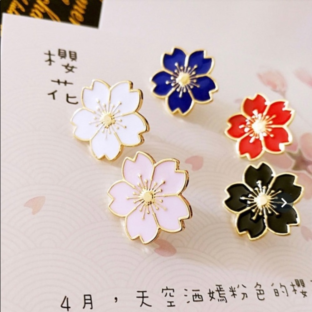 Cherry Blossom Enamel Pin